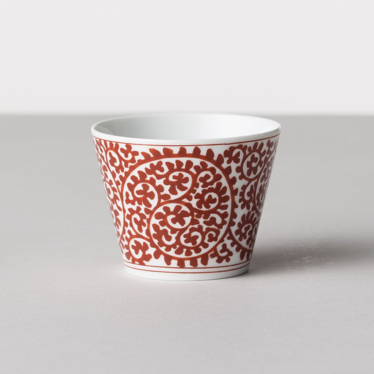 【波佐見焼】 BARBAR 蕎麦猪口大事典 和文/赤 そばちょこ 蛸唐草文