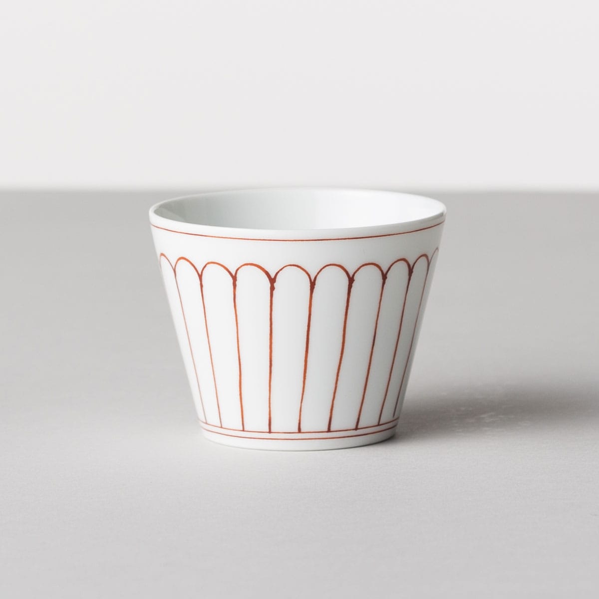 【波佐見焼】 BARBAR 蕎麦猪口大事典 和文/赤 そばちょこ 菊弁文