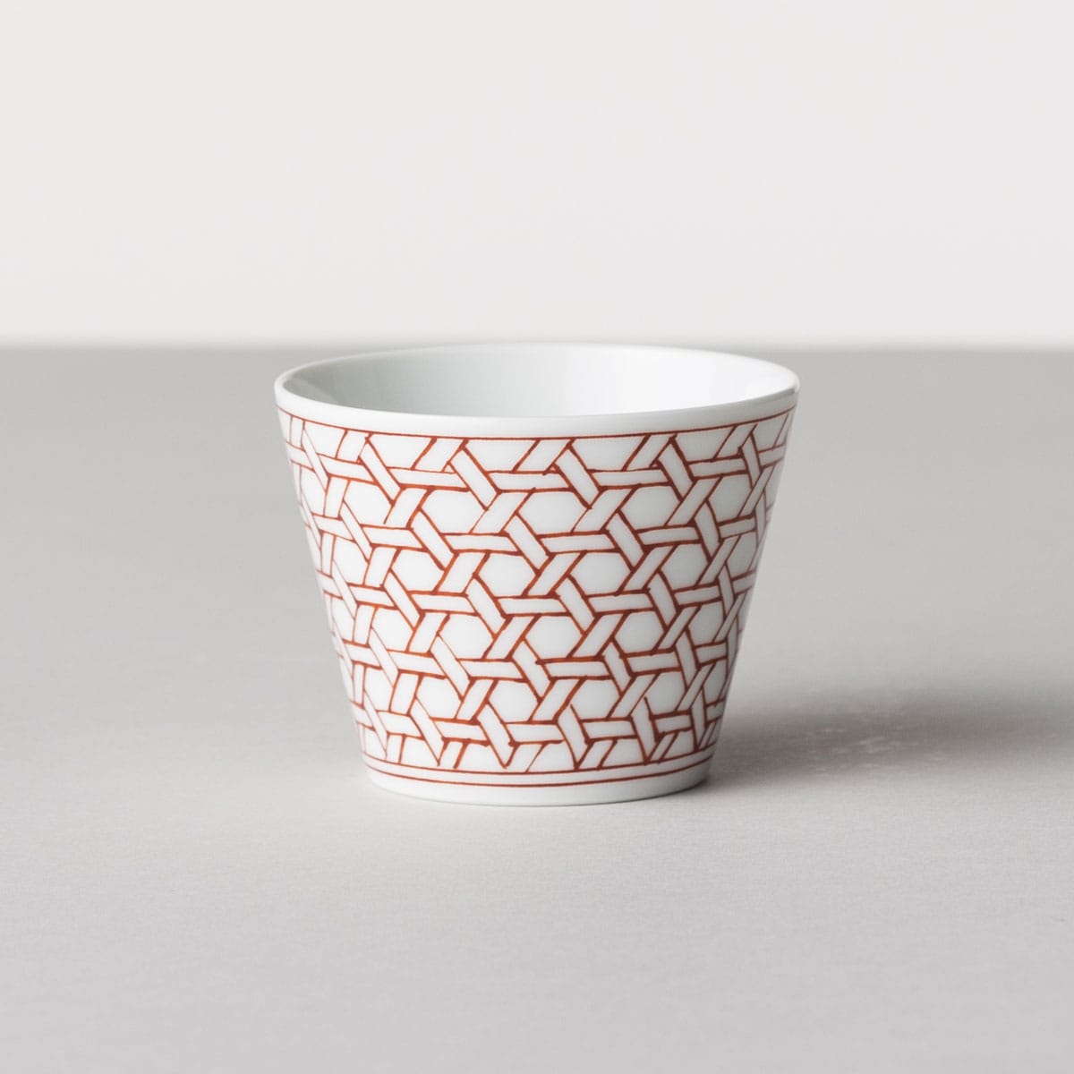 【波佐見焼】 BARBAR 蕎麦猪口大事典 和文/赤 そばちょこ 籠目文