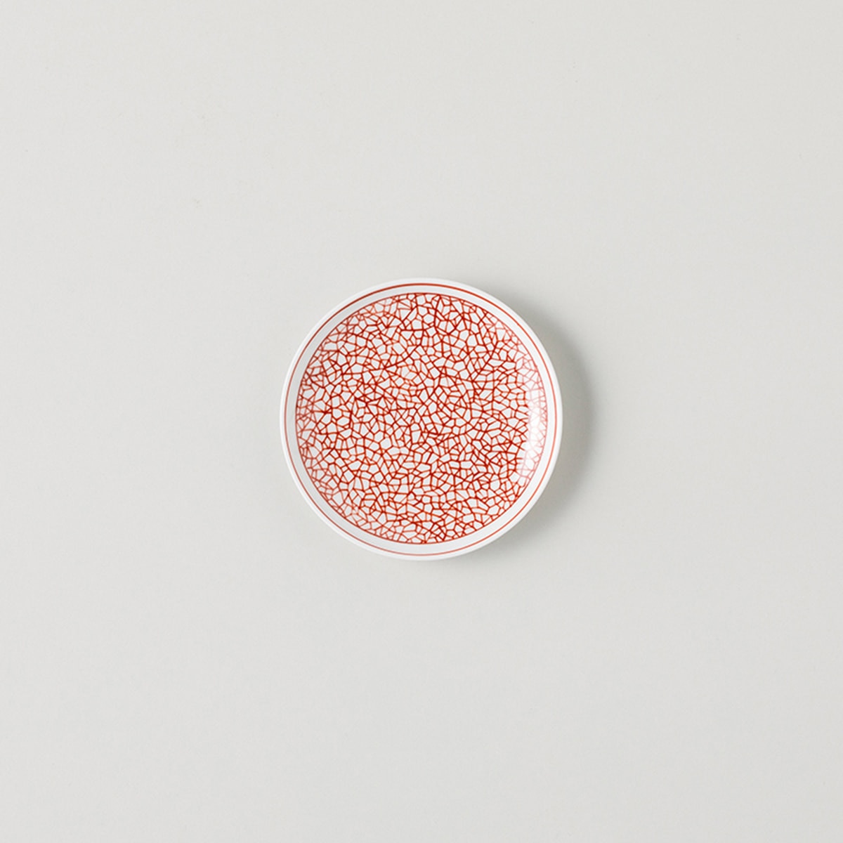 【波佐見焼】 BARBAR 蕎麦猪口大事典 和文/赤 小皿 氷裂文