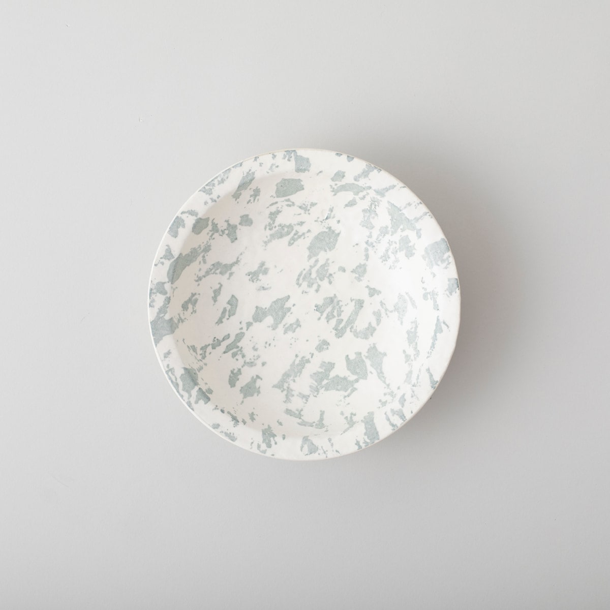 【波佐見焼】BARBAR mandala リム鉢 21.5cm 斑雪(まだらゆき)