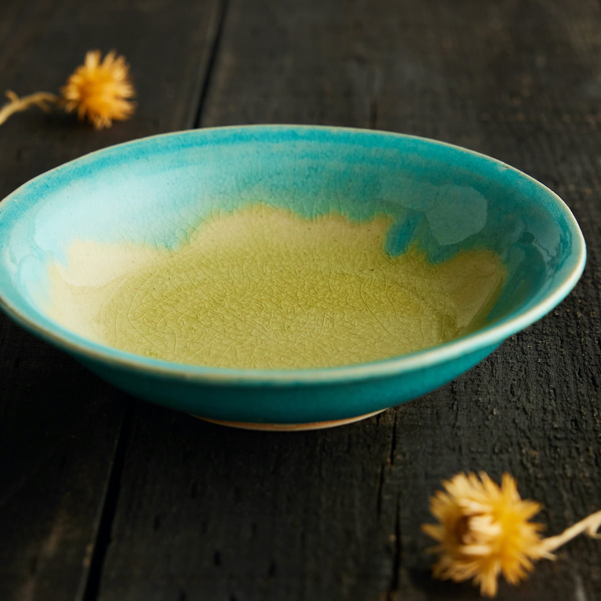 【信楽焼】信楽四季彩陶 -清明 中深皿 陽春(ようしゅん)