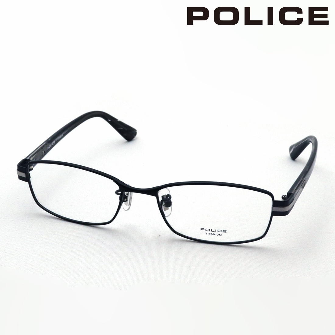 ポリス メガネ POLICE VPLM41J 0531 TITANIUM チタニウム スクエア