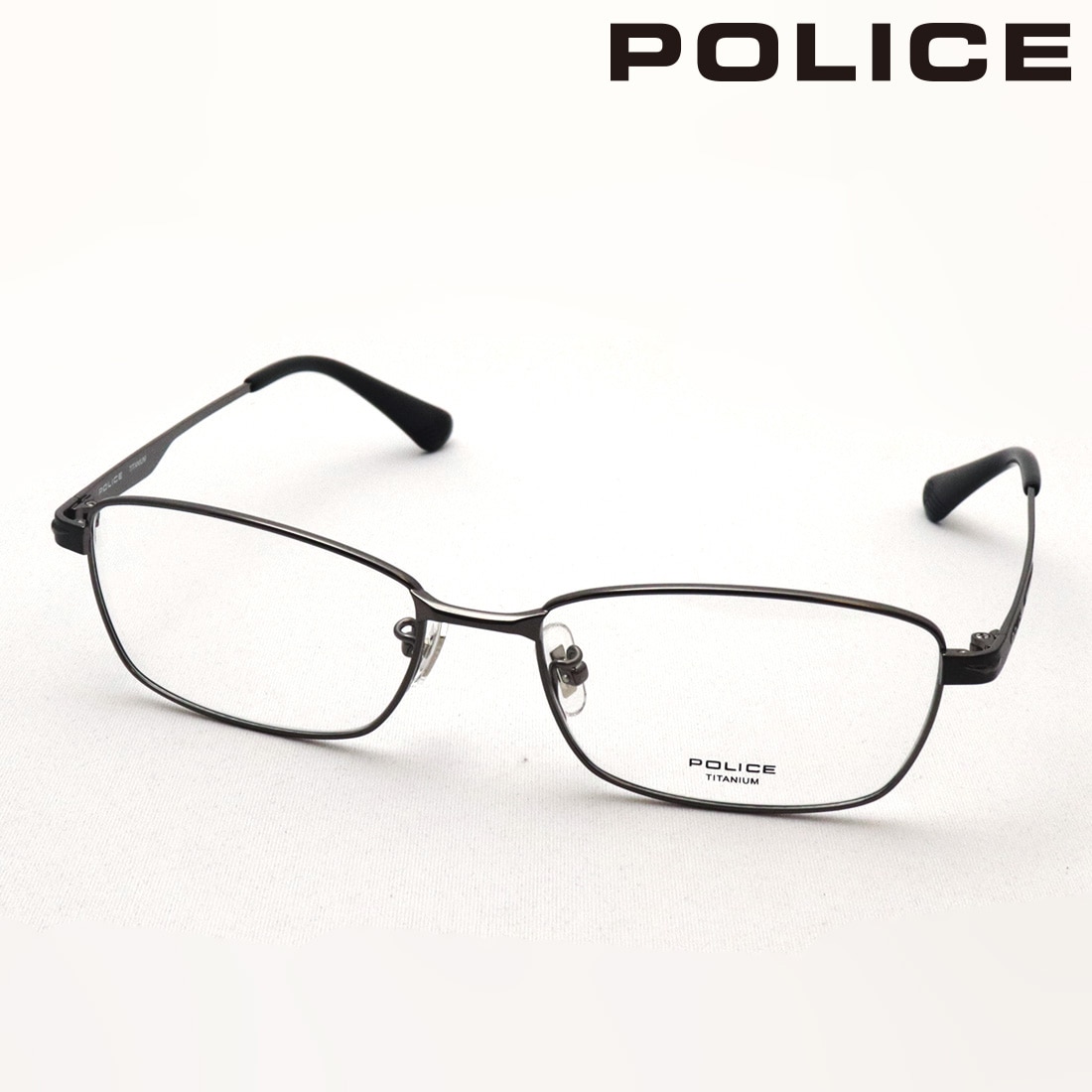 ポリス メガネ POLICE VPLM43J 0568 TITANIUM チタニウム スクエア