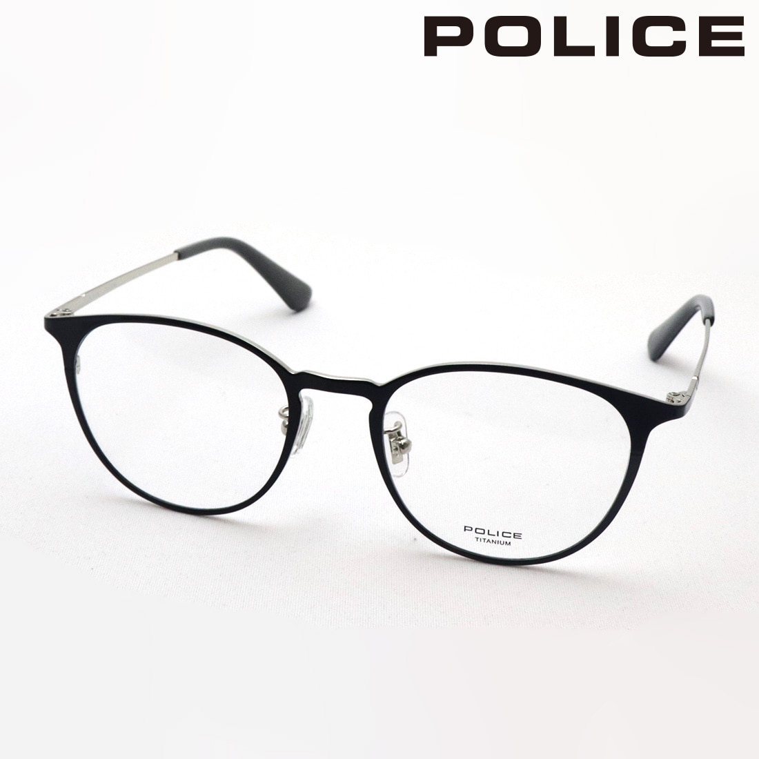 ポリス メガネ POLICE VPLP06J 0530 TITANIUM チタニウム ボストン