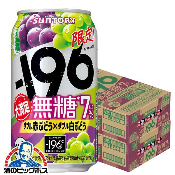 2025年12月2日限定発売 チューハイ サントリー -196 無糖 ダブル赤ぶどう ダブル白ぶどう ALC.7％ 350ml×2ケース/48本(048)『IAS』【本州のみ　送料無料】