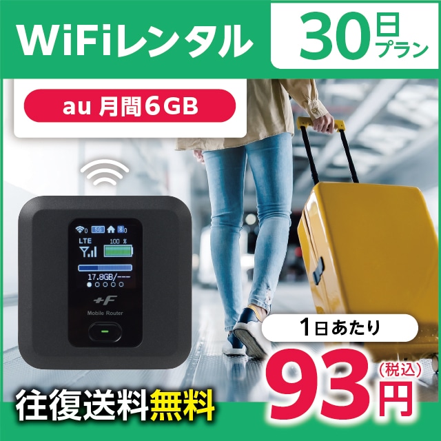WiFiレンタル 30日プラン au 月間6GB