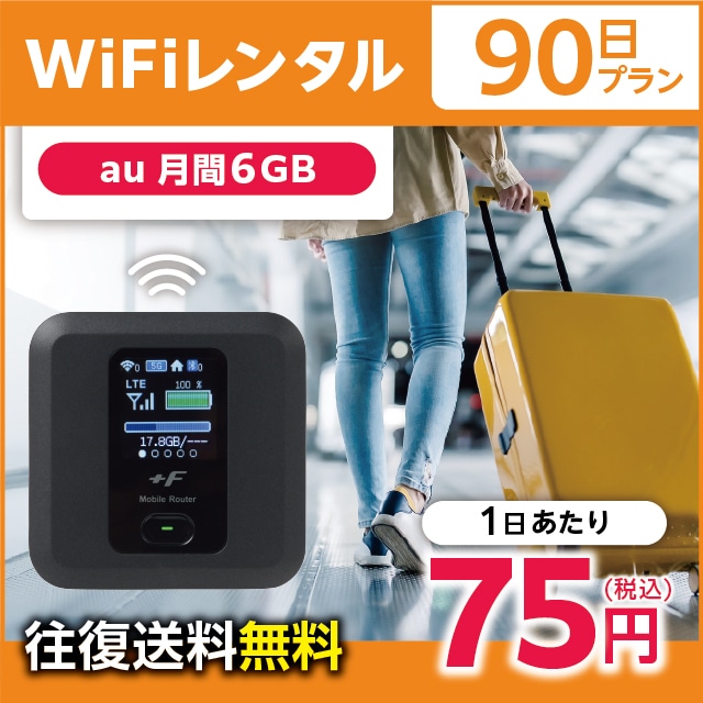 WiFiレンタル 90日プラン au 月間6GB