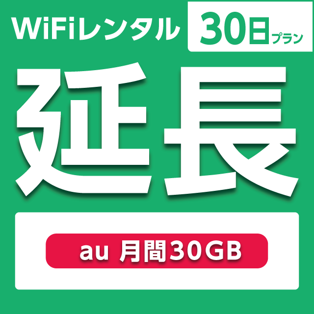 【延長専用】WiFiレンタル 30日プラン au 月間30GB
