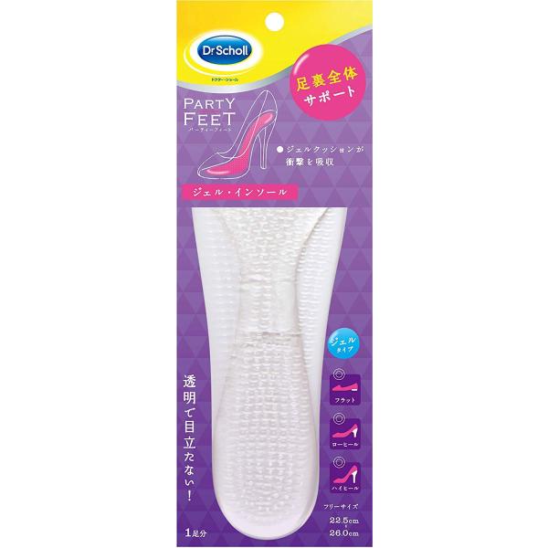 Dr. Scholl ドクターショール パーティーフィート ジェルインソール クリア
