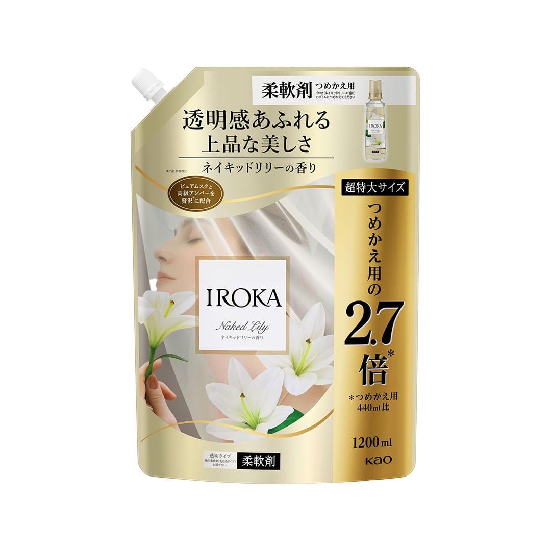 花王 IROKA イロカ -ネイキッドリリーの香り- 1200ml 超特大サイズ つめかえ用