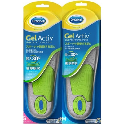 ドクターショール インソール 衝撃吸収 中敷き 消臭 ジェルアクティブ アクティブプラス スポーツ用 S(22.5cm-26.0cm)