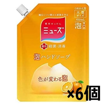 ミューズ 泡 フルーティフレッシュ 詰め替え 450ml　6個セット
