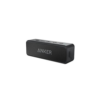 Anker Soundcore 2 (12W Bluetooth5.0 スピーカー 24時間連続再生)【完全ワイヤレスステレオ対応/強化された低音 / IPX7防水規格 / デュアルドライバー/マイク内蔵】(ブラック)