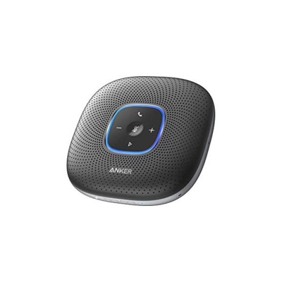 Anker PowerConf スピーカーフォン 会議用 マイク Bluetooth 対応 Skype Zoom など対応 24時間連続使用 USB-C接続 オンライン会議 テレワーク 在宅 会議用システム ウェブ会議 テレビ会議 ビデオ会議（グレー：メタリック）