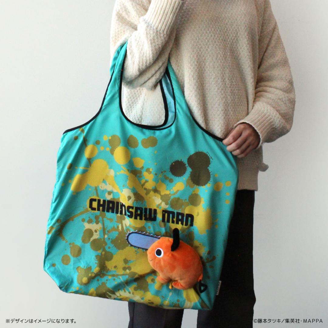 チェンソーマン グッズ 通販 チェーンソーマン エコバッグ エコバック マイバッグ ショッピングバッグ 買い物バッグ 折りたたみバッグ お買い物袋 サブバッグ 折りたたみ コンパクト 軽量 キャラクター ポチタ おしゃれ かわいい 男女兼用バッグ ポチタ ・