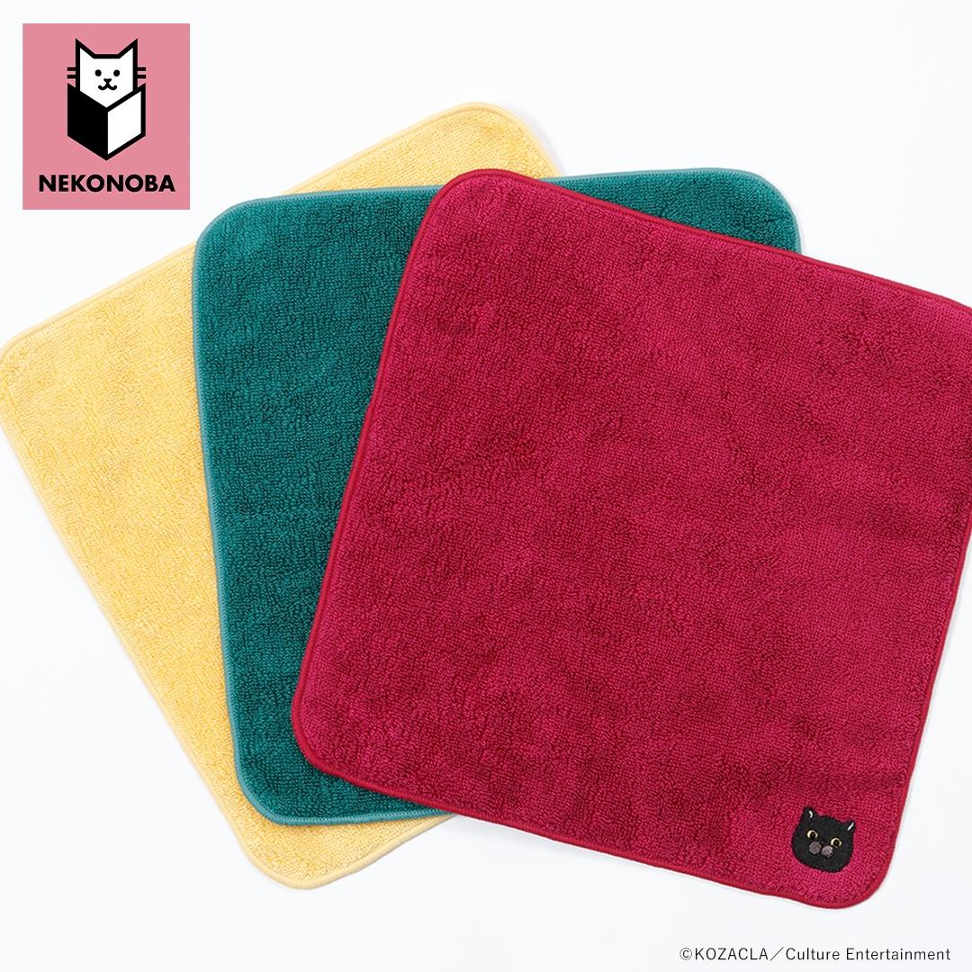 NEKONOBA グッズ 通販 ネコノバ 今治タオル ハンカチ タオルハンカチ 今治 ハンドタオル ハンカチタオル ミニタオル 手拭きタオル キャラクター おしゃれ 猫 ねこ ネコ 猫グッズ かわいい レディース メンズ 刺繍 子ども 小学生 みけちゃん ・