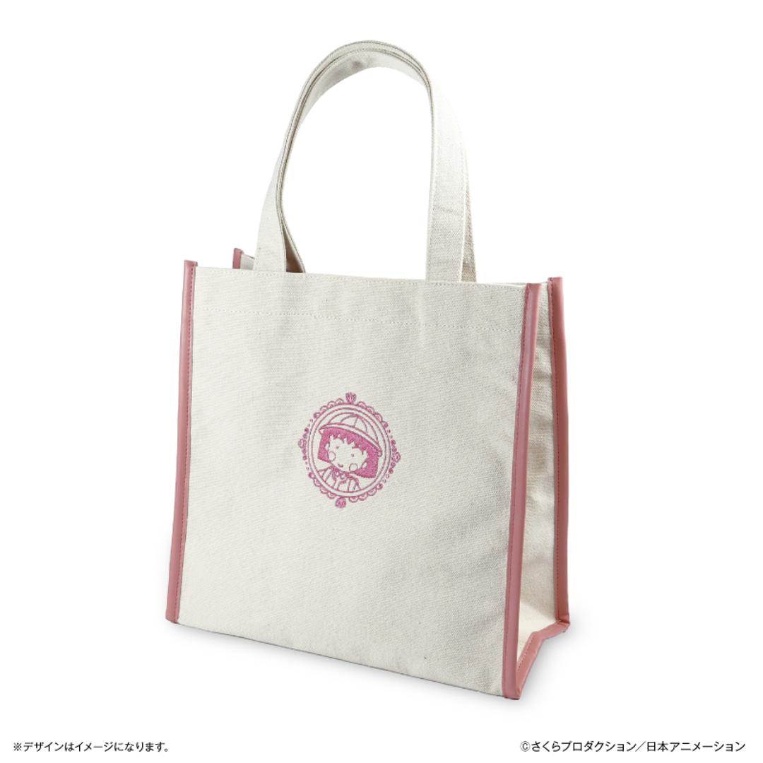 ちびまる子ちゃん グッズ 通販 ちびまるこちゃん さくらももこ トートバッグ 小さめ マチあり 手提げバッグ トートバック 手提げバック 手提げかばん キャンバス キャラクター イラスト おしゃれ かわいい 布 シンプル ピンク 可愛い レディースバッグ ちびまる子ちゃん ・