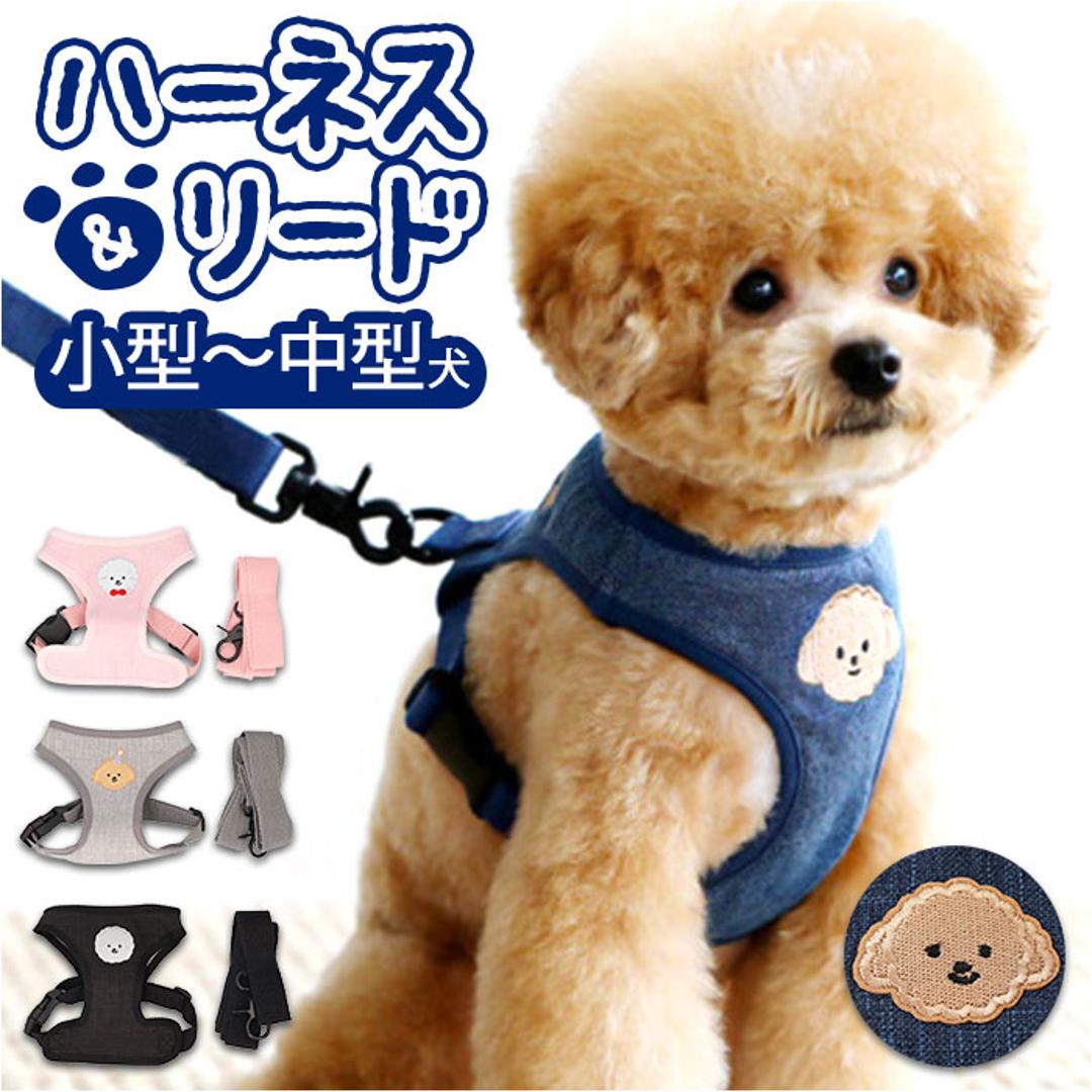 小型 犬 ハーネス リード セット 通販 ハーネスリード ハーネスリードセット ハーネス&リード 胴輪 首輪 リードセット かわいい おしゃれ 抜けない 犬用 簡単装着 ペット 小型犬 いぬ イヌ お散歩 散歩 お出かけ おでかけ ペット用 可愛い ブラック XS