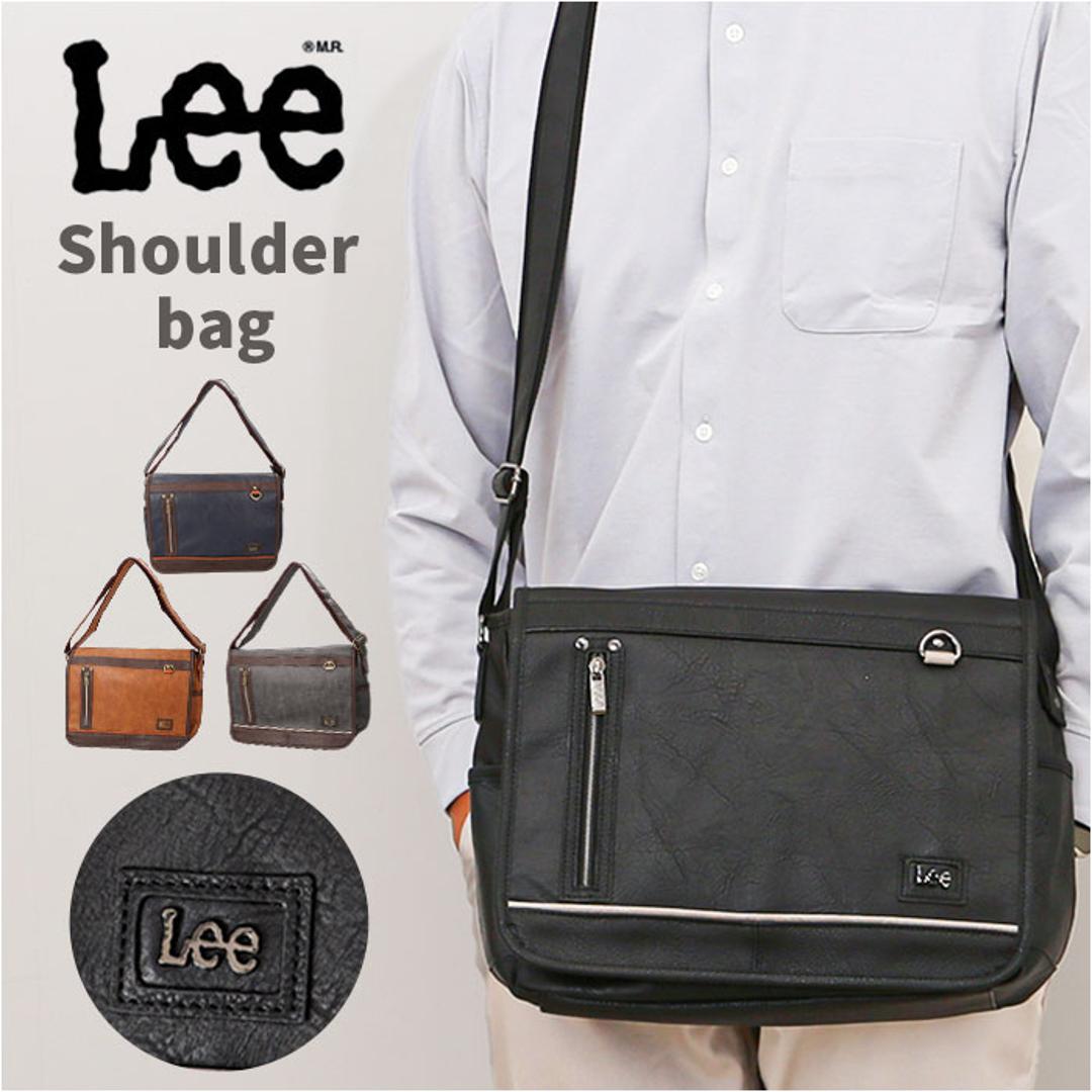 Lee リー ショルダーバッグ 通販 バッグ ショルダーバック メンズ レディース 斜めがけ おしゃれ 斜め掛け ななめ掛け 斜めかけ 大人 シンプル 無地 ギフト ショルダー 肩掛け バック かばん 鞄 オシャレ ギフト 贈り物 かっこいい BLACK ・