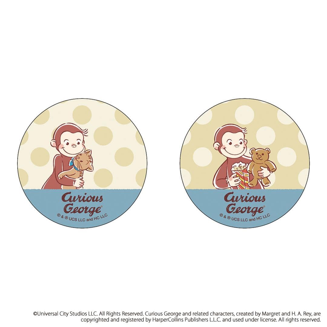 おさるのジョージ グッズ 通販 Curious George 缶バッジ まじかる百貨店缶バッジ 4947864052836 おさるのジョージ01 缶バッチ カンバッジ カンバッチ キャラクター かわいい おしゃれ 可愛い ひとまねこざる レンチキュラー オシャレ おさるのジョージ ・