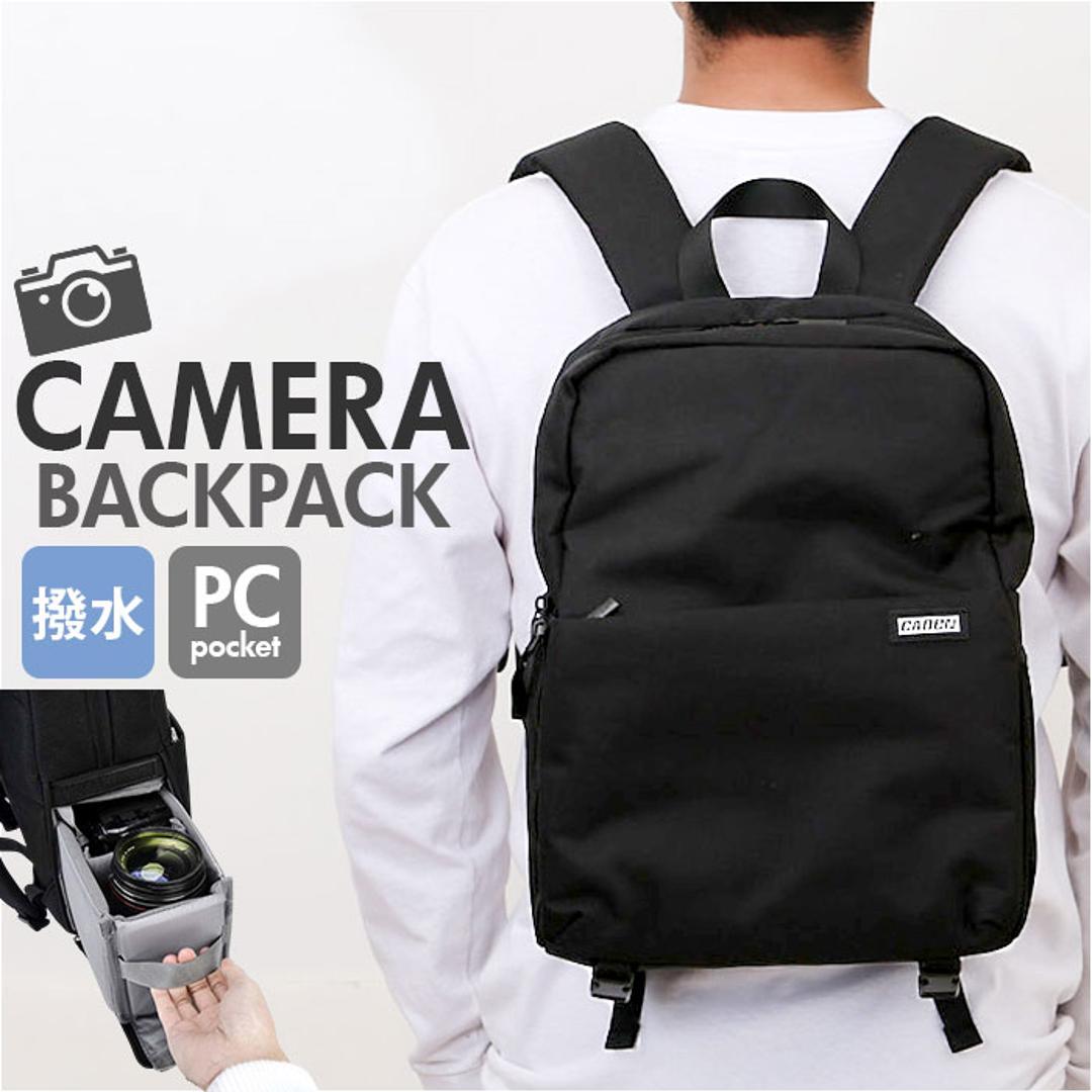 カメラバッグ リュック 通販 カメラリュック カメラ用バッグ カメラバック カメラ バッグ 2気室 一眼レフ カメラカバン リュックサック バックパック メンズ レディース 男子 女子 男性 女性 旅行 多機能 大容量 カメラケース ブラック ・
