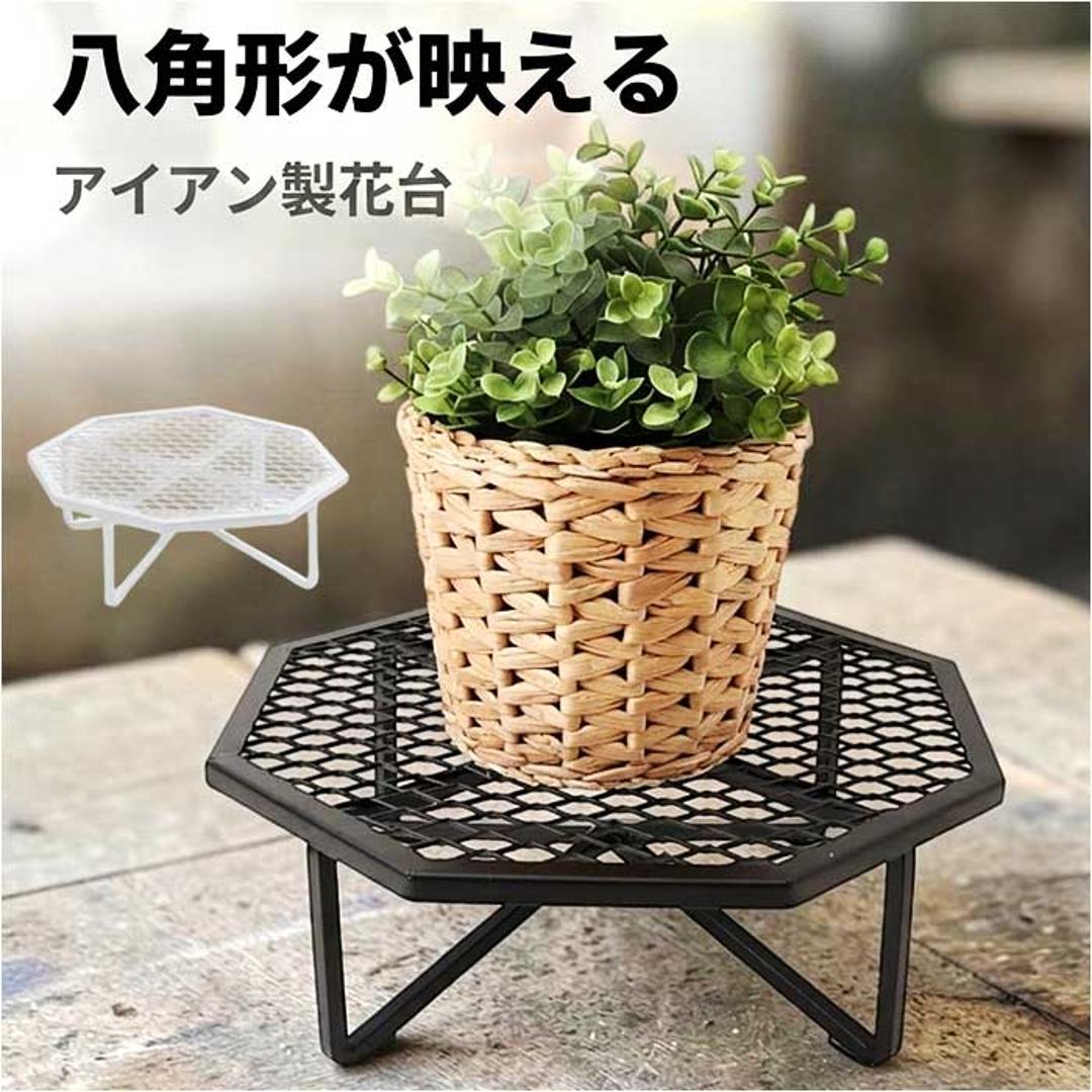 プランツスタンド オクト 通販 おしゃれ アイアン 植木鉢スタンド 花台 植物台 ガーデニング 観葉植物 プランツ ホームプランツ 鉢植え 植木鉢 屋内 屋外 シンプル スタンド ナチュラル POSH LIVING 飾り台 インテリア メッシュ台 ブラック ・