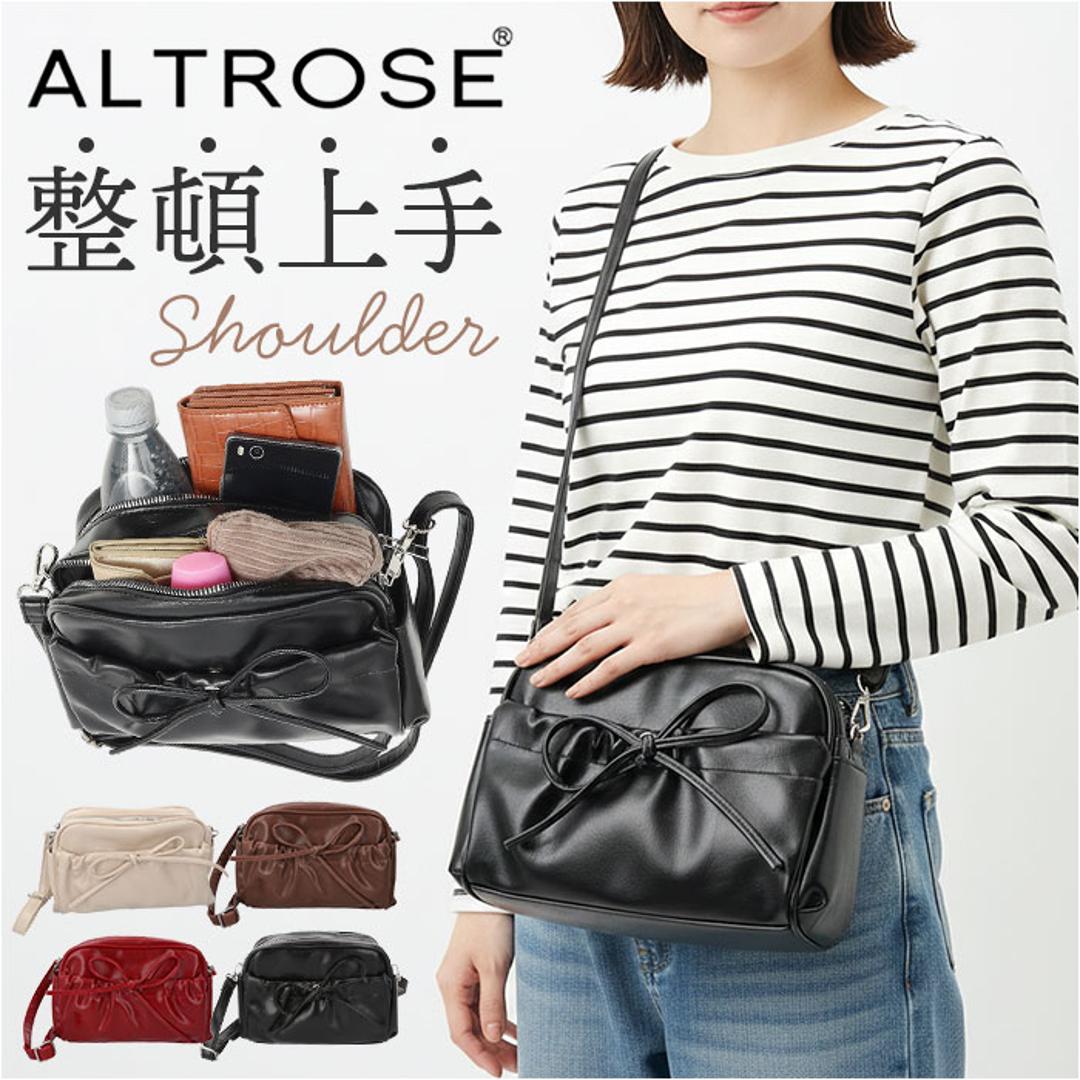 altrose アルトローズ ショルダーバッグ レディース 通販 ショルダーバック ショルダー 肩掛け 斜めかけ ななめ掛け 斜めがけ レディースバッグ レディースバック バッグ バック カバン 仕分け 収納 仕切り 可愛い かわいい 通勤 通学 フェミニン IVORY ・