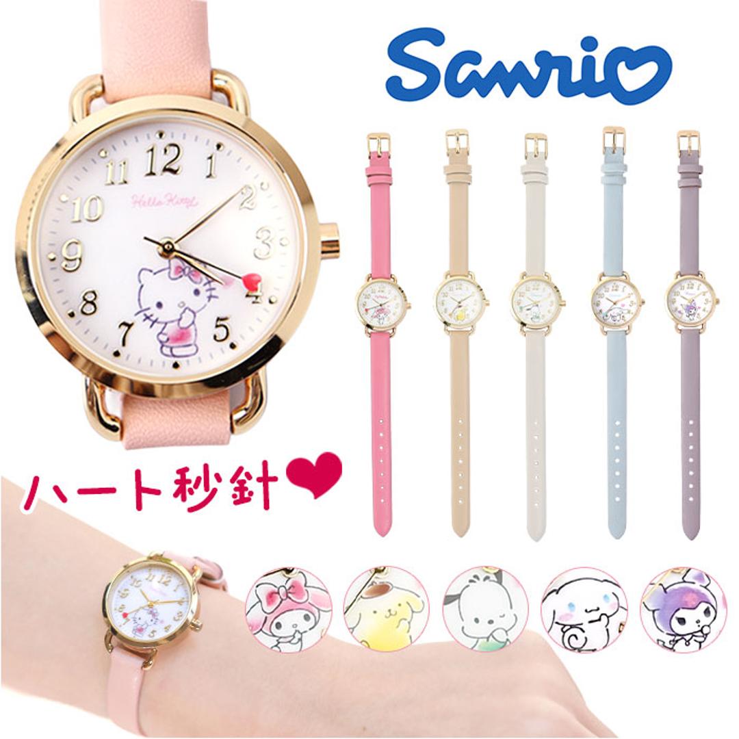 サンリオ 腕時計 通販 レディースウォッチ キッズ ウォッチ ハート リストウォッチ アナログ 女の子 小学生 女性 ガールズウォッチ キャラクター グッズ 子供 こども 子ども おしゃれ ギフト 可愛い かわいい 誕生日 贈り物 低学年 snr001 ピンク/ハローキティ ・