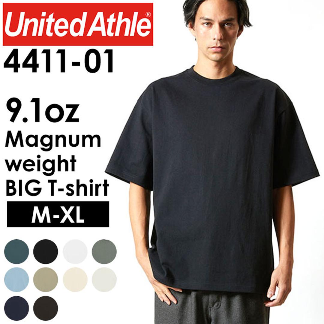 tシャツ 半袖 通販 メンズ レディース ブランド ユナイテッドアスレ 9.1オンス united athle 441101 白tシャツ 半袖tシャツ おしゃれ 綿 白 黒 グレー 大きいサイズ ビックシルエット シンプル オーバーサイズ ホワイト 【即日発送】Mサイズ