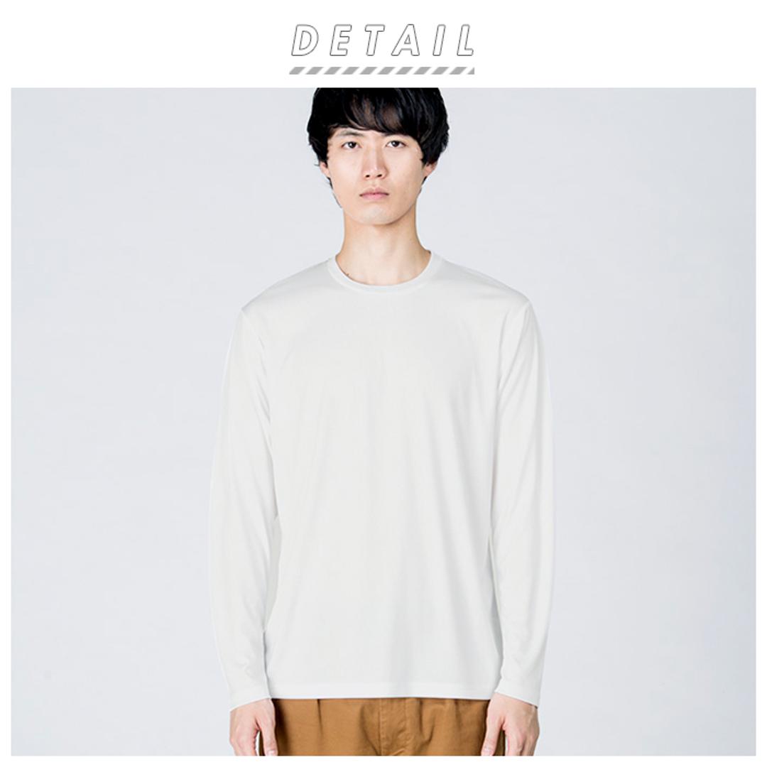 長袖tシャツ メンズ 大きいサイズ 通販 長袖Tシャツ カットソー レディース 3L 大きいサイズ ストレッチフィット 3.5オンス ロンT ドライ長袖Tシャツ ドライ長袖tシャツ スマートシルエット インナー 超軽量 吸汗 速乾 g 001.ホワイト ・