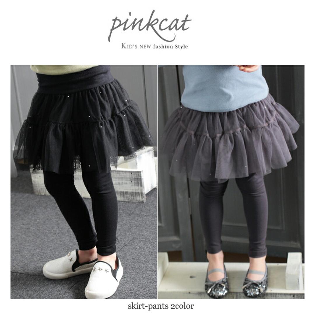 Rora スカート キッズ 女の子 通販 スカートパンツ 10001142 スカッツ レギンス付きスカート チュールスカート チュチュスカート ふんわり キラキラ フォーマル パーティー かわいい オシャレ 可愛い ボトムス 子ども服 子供服 キッズファッション ブラック 100cm