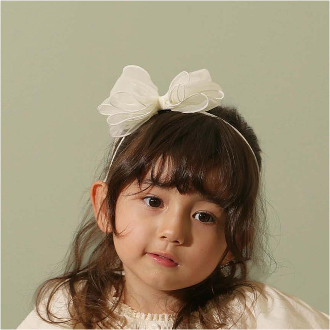 RORA カチューシャ 細め 通販 ローラ グレース ヘッドドレス ヘアアクセサリー 髪飾り キッズ 子供 子ども こども 女の子 女子 リボン シフォン フォーマル おしゃれ かわいい 入園式 卒園式 入学式 卒業式 発表会 結婚式 キッズファッション アイボリー ・
