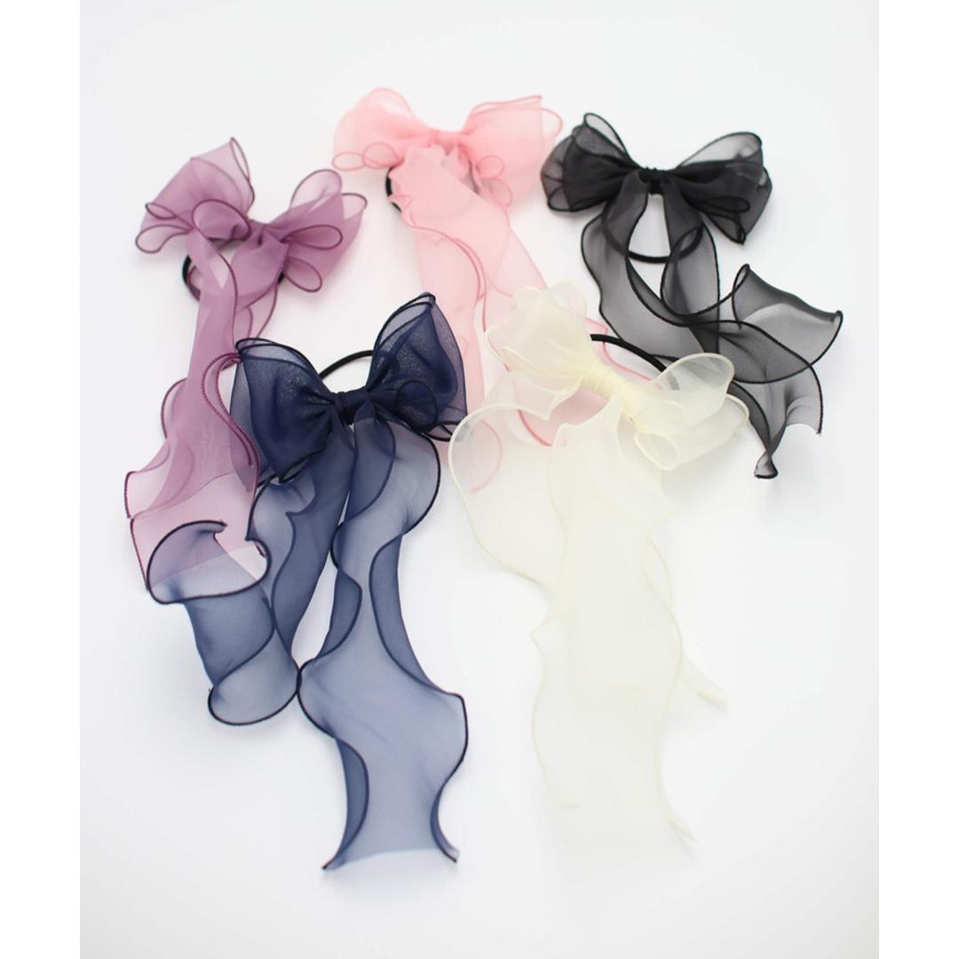 Rora キッズ ヘアゴム リボン 通販 オーガンジー 38042101 アンジュオーガンジーリボンヘアゴム 大きめ 女の子 大人っぽい 卒園式 入学式 卒業式 おしゃれ かわいい オシャレ 可愛い ヘアアレンジ ヘアーアクセサリー ヘアアクセサリー キッズファッション ブラック フリー