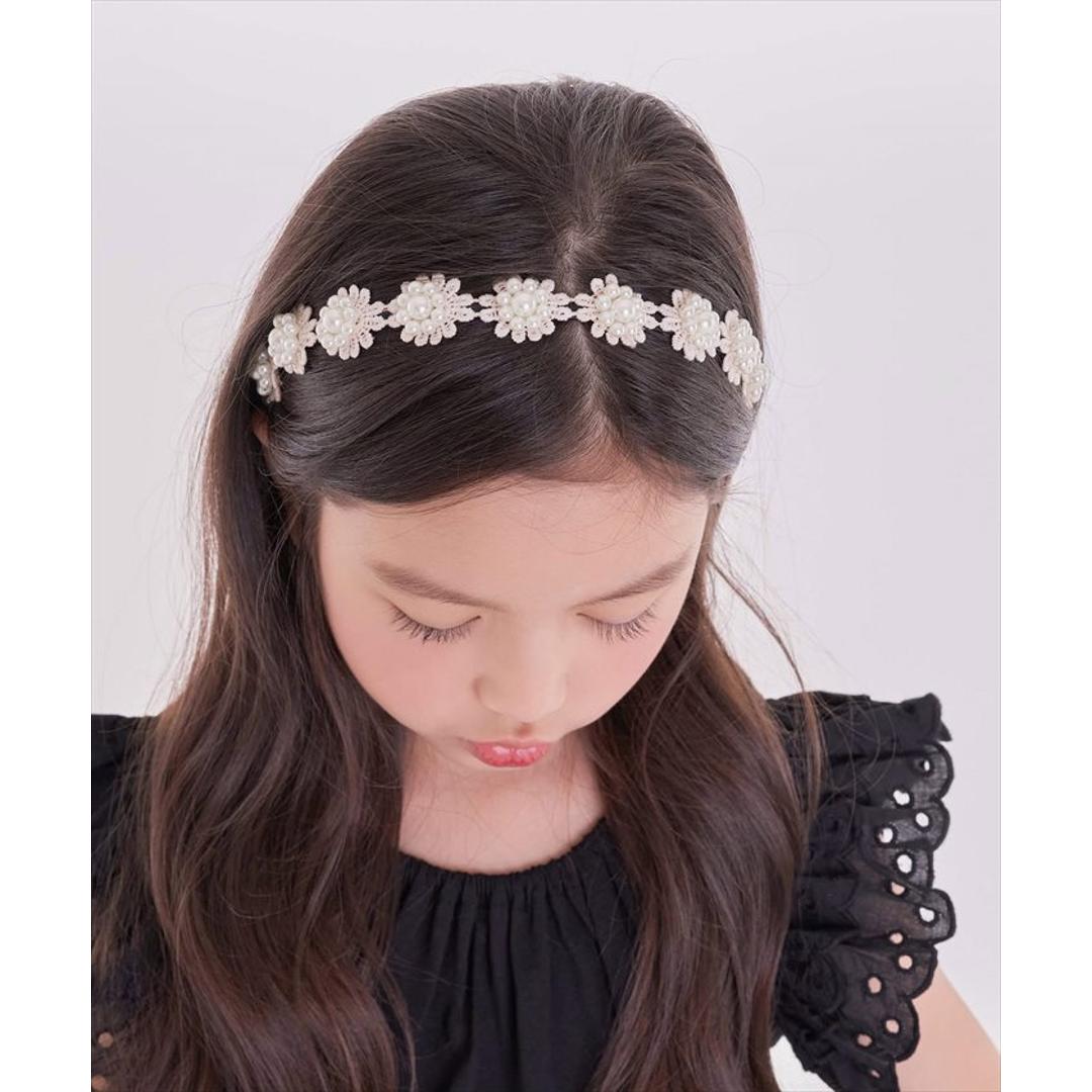 Rora カチューシャ 通販 レース パール 48222102 髪飾り ヘッドドレス 子供 女の子 フォーマル 可愛い おしゃれ 発表会 入園式 卒園式 入学式 子ども用アクセサリー ヘアアレンジ ヘアーアクセサリー ヘアアクセサリー キッズファッション ベージュ フリー