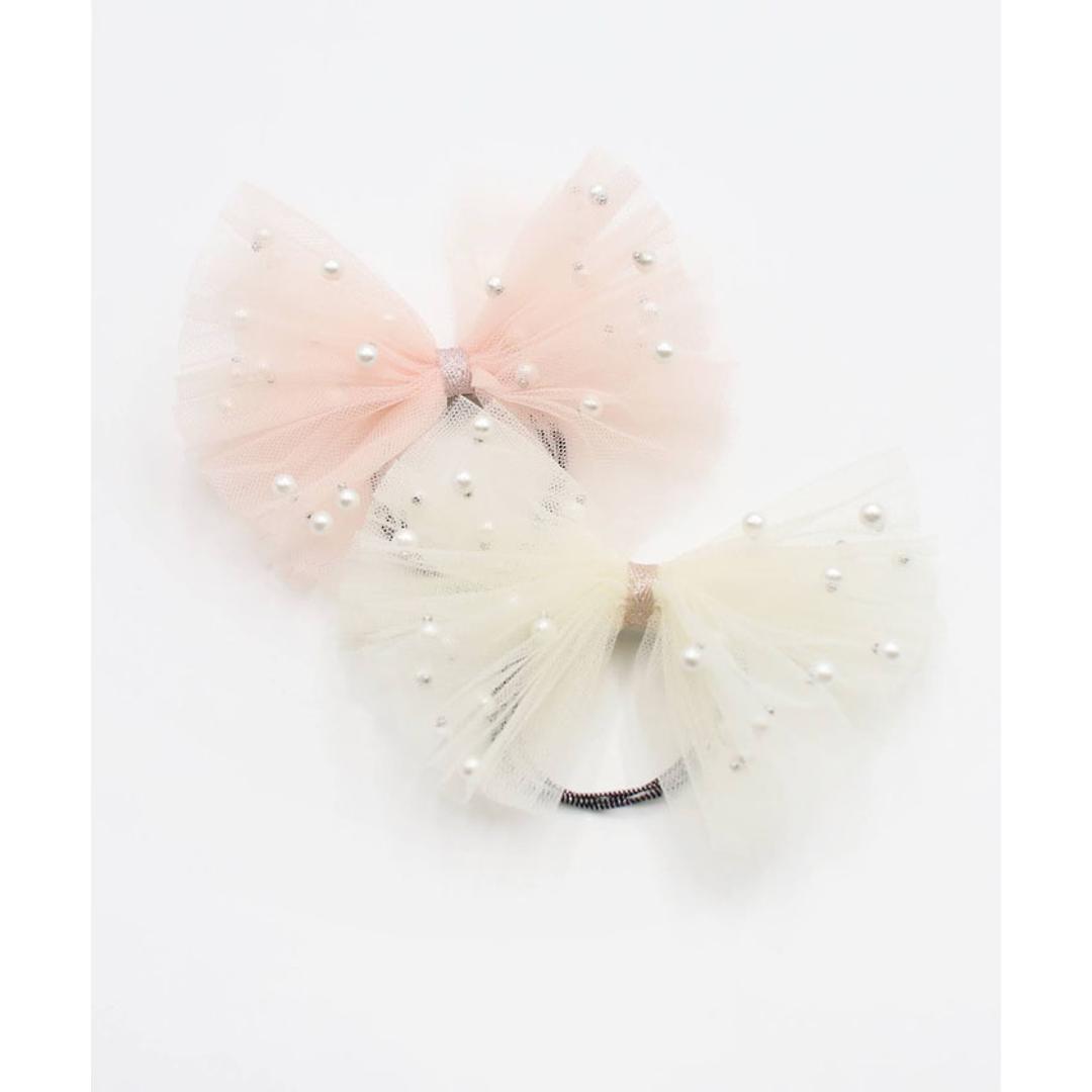 リボン 大きめ ヘアゴム キッズ 通販 ヘア ゴム 髪飾り 子供 子ども 子供用 女の子 卒園式 入学式 卒業式 ピアノ発表会 おしゃれ かわいい 結婚式 キラキラ パール フォーマル ヘアアレンジ ヘアーアクセサリー ヘアアクセサリー キッズファッション クリーム FREE