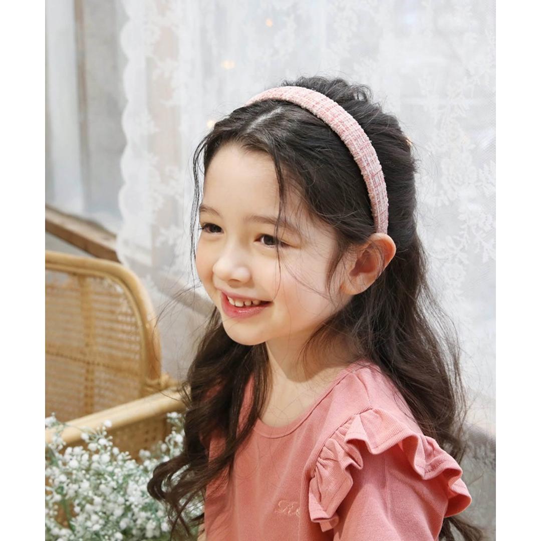 Rora カチューシャ 通販 ツイード 58532202 髪飾り ヘッドドレス 子供 女の子 フォーマル 可愛い おしゃれ 発表会 入園式 卒園式 入学式 子ども用アクセサリー ヘアアレンジ ヘアーアクセサリー ヘアアクセサリー キッズファッション ブルー フリー