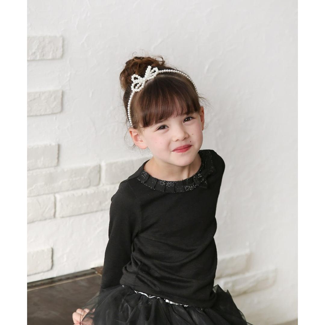 Rora カチューシャ キッズ 通販 オードリー ヘッドドレス 髪飾り ヘアバンド パール リボン 細め 細い フォーマル 女の子 子供 子ども こども 結婚式 パーティー 卒園式 入学式 七五三 誕生日 ピアノ発表会 かわいい おしゃれ ヘアアクセサリー ホワイト フリー