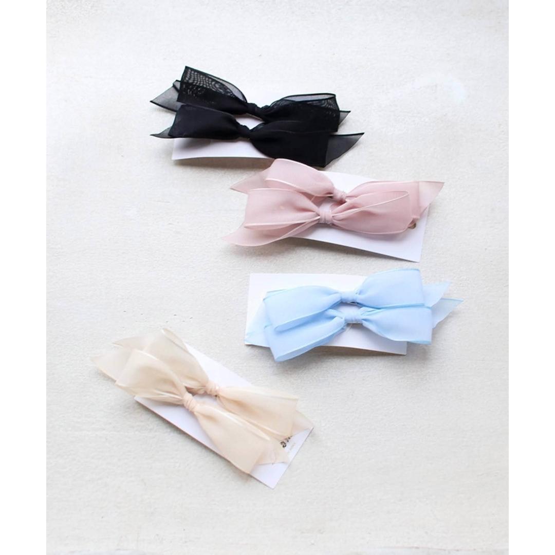 Rora ヘアクリップ キッズ 2個セット 通販 ヘア クリップ 68412302 モーニングリボンクリップ リボン 子供 女の子 大人っぽい 卒園式 入学式 結婚式 発表会 おしゃれ かわいい オシャレ 可愛い ヘアーアクセサリー ヘアアクセサリー キッズファッション ブラック フリー