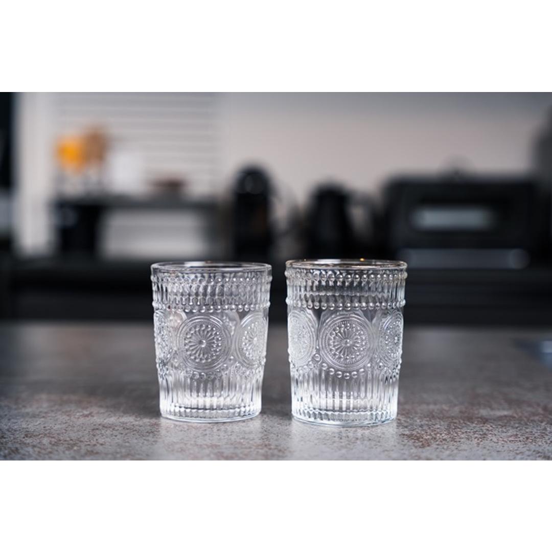 ガラス タンブラーセット 通販 ガラスタンブラー 2個セット グラス セット コップ タンブラーグラス ペア 来客用 おしゃれ デザイン テクスチャ ギフト プレゼント 新生活 引越し 結婚祝い theater EF-THE005 洋食器 キッチン用品 台所用品 クリア 【即日発送】Mサイズ