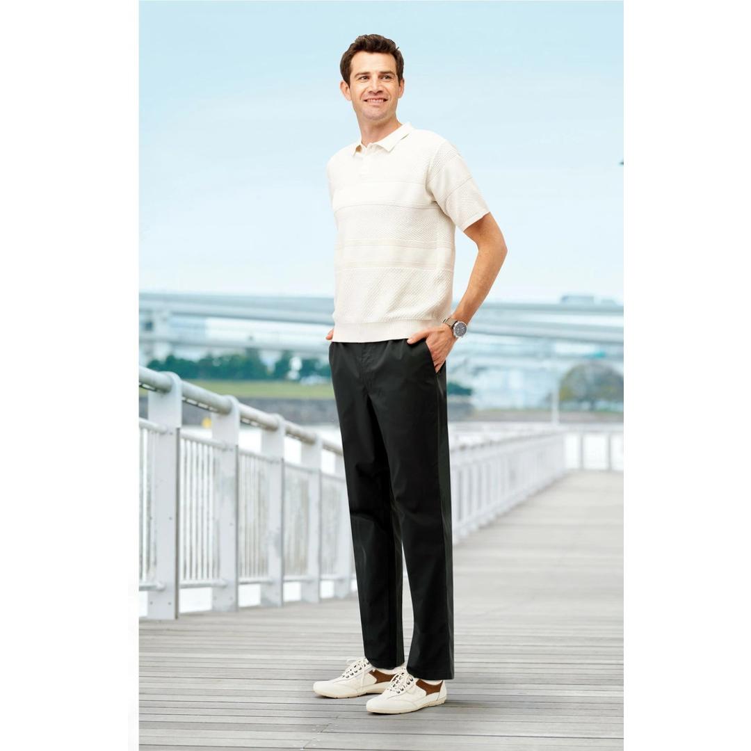 イージーパンツ メンズ 通販 ボトムス メンズパンツ パンツ 大人 男性 ズボン ずぼん 動きやすい 軽量 おしゃれ カジュアルパンツ 長ズボン シンプル カジュアル 無地 メンズファッション ゴルフパンツ スポーツ ゴルフ プレゼント ギフト 股下63cm Sサイズ