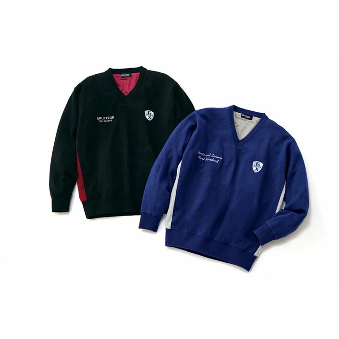 ニット メンズ 長袖 通販 セーター Vネックセーター ゴルフ 秋冬 秋物 冬物 暖かい 防風 あったか 防風だけどストレッチで快適ニット おしゃれ シンプル 男性 紳士服 メンズウエア ゴルフウェア メンズウェア トップス メンズファッション ネイビー Sサイズ