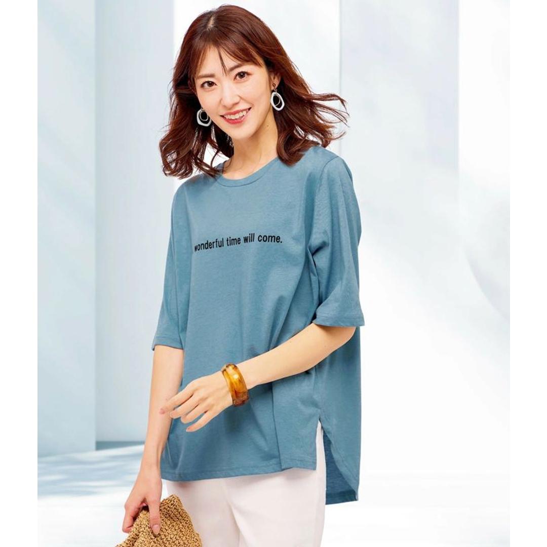 tシャツ レディース 半袖 通販 ロゴTシャツ 半袖Tシャツ レディースTシャツ トップス おしゃれ かわいい 女性 大人 カジュアル シンプル スリット 快適 通気性 レディースファッション カットソー アウトドア キャンプ プレゼント ギフト ホワイト Mサイズ