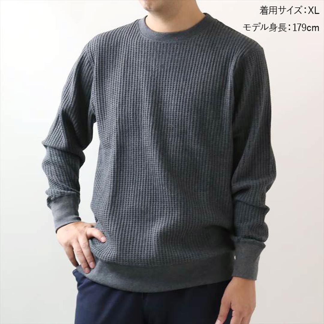 JEMORGAN サーマル JB001-52C 通販 ワッフル ロンT ビッグワッフル クルーネック ジェーイーモーガン 長袖tシャツ 無地 シンプル ブランド メンズ ワッフル生地 カジュアル アメカジ カットソー トップス メンズファッション 杢グレー 【即日発送】Lサイズ