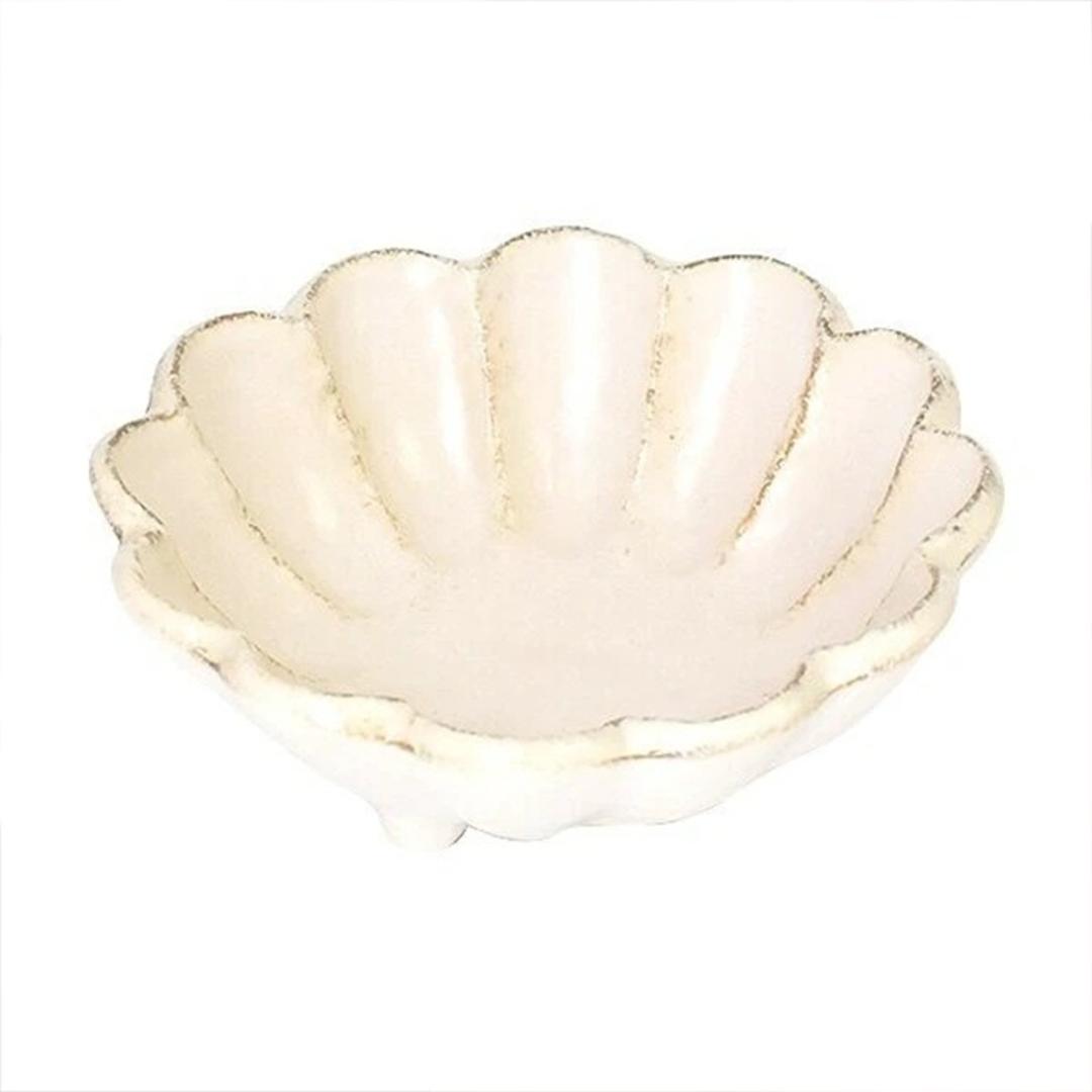 美濃焼 小鉢 通販 日本製 小皿 美濃 焼 12cm 取り皿 副菜 取皿 和食器 おしゃれ モダン かわいい 花形 花型 お花 サラダ デザート 電子レンジ対応 食洗機対応 朝食 おやつ 夕食 リンカ 12ボウル グルメスタイル キッチン用品 ホワイト ・