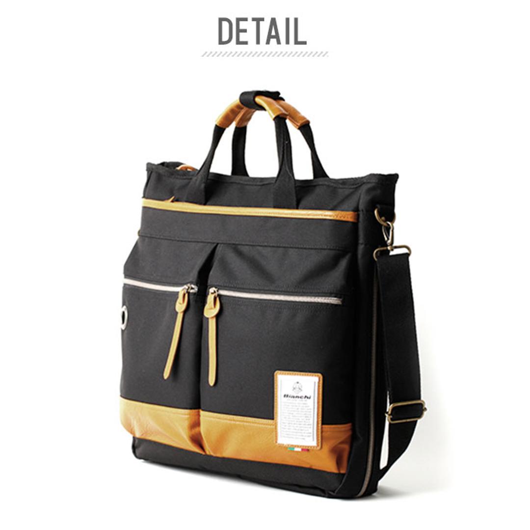 ビアンキ バッグ 通販 トートバッグ メンズ ブランド Bianchi ビジネス 通勤 通学 大きめ A4 2way 3way ショルダーバッグ 斜めがけ 肩掛け 多機能 リュック レディース ビジネスバッグ マチ 拡張 ギフト プレゼント 就職祝い 進学祝い NBTC-36 ブラック ・