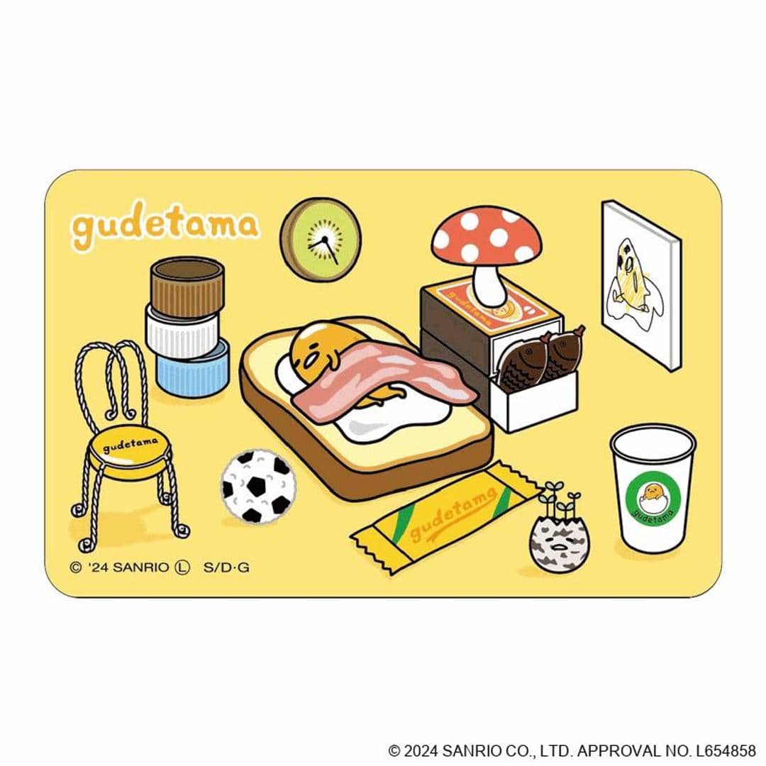 サンリオ ぐでたま グッズ 通販 GUDETAMA ステッカー まじかる百貨店ステッカー 4947864052591 ぐでたま01 スマホステッカー シール ステッカーシール かわいい 可愛い カワイイ キャラクター 推しグッズ レンチキュラー 推し活 ぐでたま ・