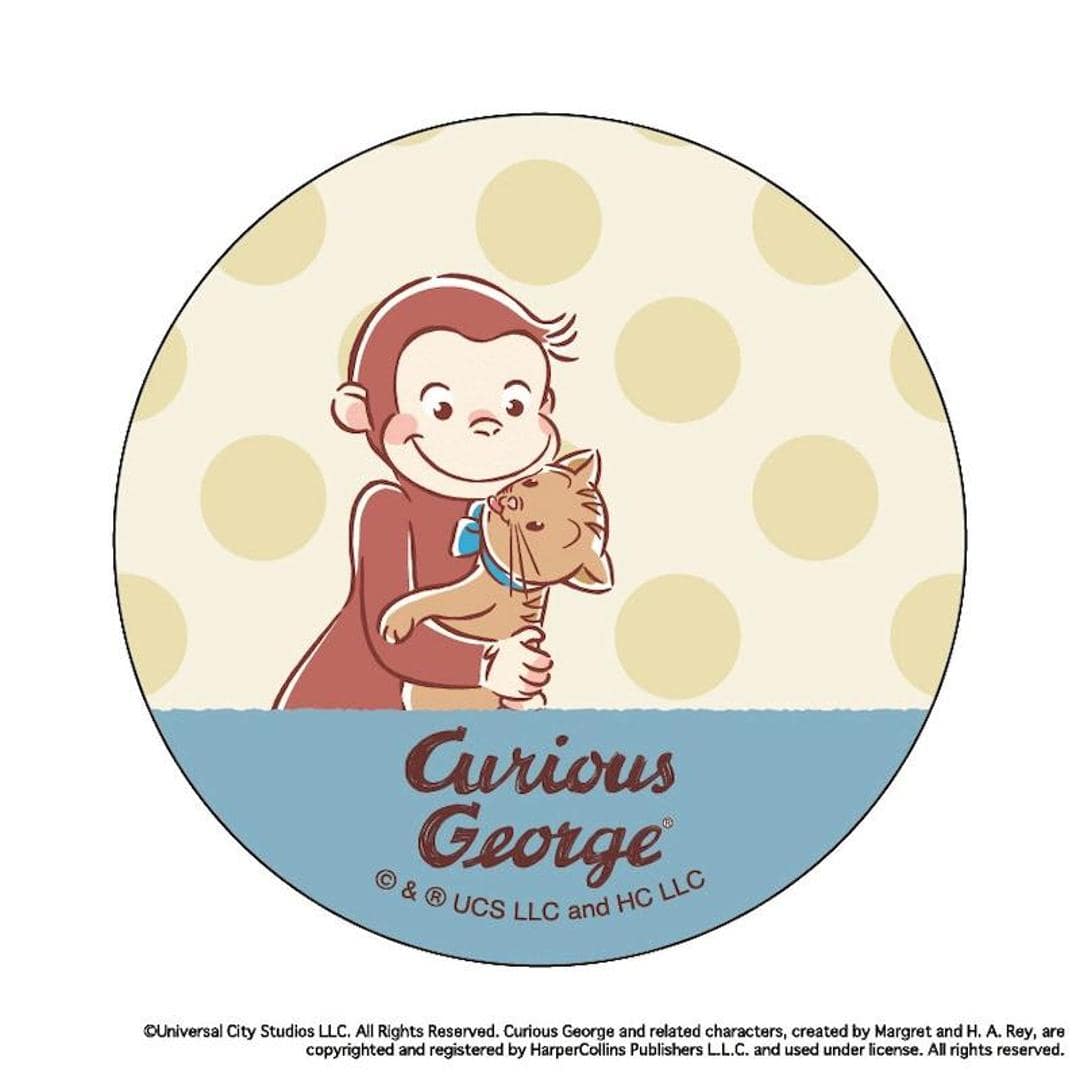 おさるのジョージ グッズ 通販 Curious George 缶バッジ まじかる百貨店缶バッジ 4947864052836 おさるのジョージ01 缶バッチ カンバッジ カンバッチ キャラクター かわいい おしゃれ 可愛い ひとまねこざる レンチキュラー オシャレ おさるのジョージ ・