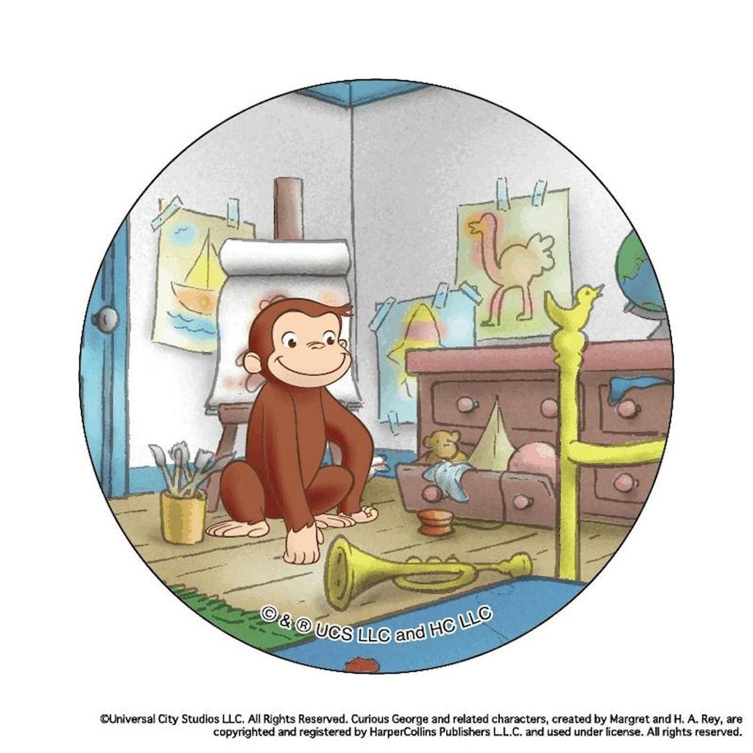 おさるのジョージ グッズ 通販 Curious George 缶バッジ まじかる百貨店缶バッジ 4947864052867 おさるのジョージ04 缶バッチ カンバッジ カンバッチ キャラクター かわいい おしゃれ 可愛い ひとまねこざる レンチキュラー オシャレ おさるのジョージ ・