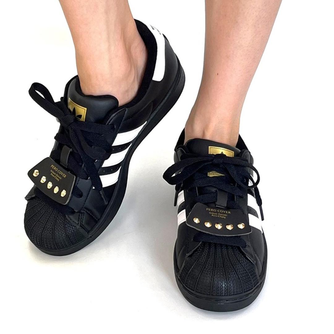 シューアクセサリー 通販 PERO COVER ペロカバー 装飾的アクセサリー シューパーツ シューチャーム シューズアクセサリー おしゃれ 上品 かわいい 男女兼用 スニーカー 簡単取付 靴アクセサリー 靴 くつ シューズ 贈り物 ギフト プレゼント Ornament/Black ・